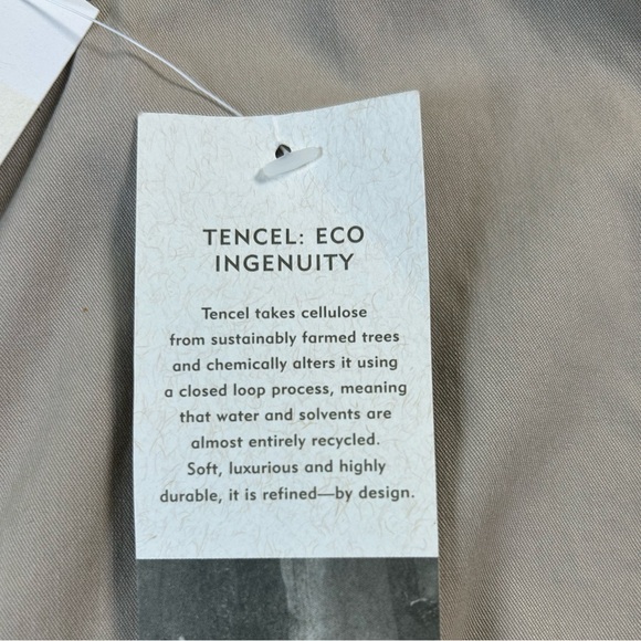 Eileen Fisher Washed Tencel Twill Ruffled Collar Jacket NWT 3X Khaki Neutral - Picture 6 of 14